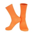 thumbnail image 1 of BYHONG Socks for Women Breathable Thin Wicking Ladies Casual Socks Candy Colors Mid Calf All Sports Socks Running Socks Womens Orange One Size, 1 of 2