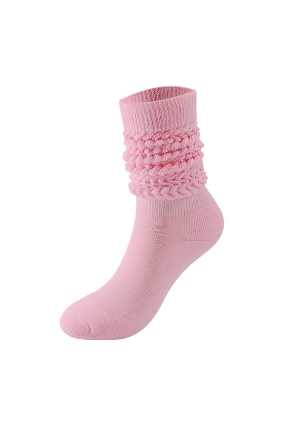 Socks for Women Slouch Socks Women Thigh High Boot Socks Soft Scrunch Socks Running Socks Womens Pink One Size