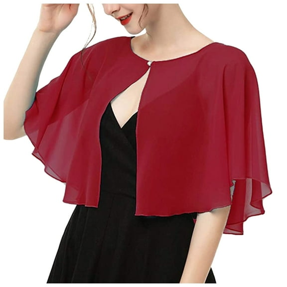 BYHONG Soft Chiffon Scarve Shawls Wraps for Dresses Women Accessories Scarf for Women Red A