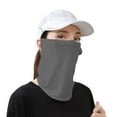 thumbnail image 1 of BYHONG Sun Protective Scarf with Ear Loops Breathable Lightweight Face Cover for Summer Golf Cycling Outdoor Use Dark Gray_004 One Size, 1 of 3