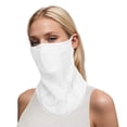thumbnail image 1 of BYHONG Sun Protective Scarf with Ear Loops UPF 50+ Full Face Cover Lightweight Breathable for Driving Summer Outdoor Use White One Size, 1 of 4