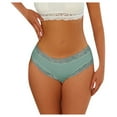 thumbnail image 1 of BYHONG Underwear Women's Underpants Women Brazilian Briefs Lace Briefs Soft Hipster Sexy Panties Underwear Women Underwear Soft Underwear Multipack S XL Women's Panties Green L, 1 of 8