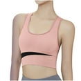 thumbnail image 1 of BYHONG Women Casual Breathable Yoga Top Bra Underwear Without Steel Ring Gathering Sports Running Bra Bras for Women Pink XXL, 1 of 9