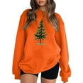 BYHONG Women Casual Long Round Neck Tree Maple Leaf Daily Hoodless
