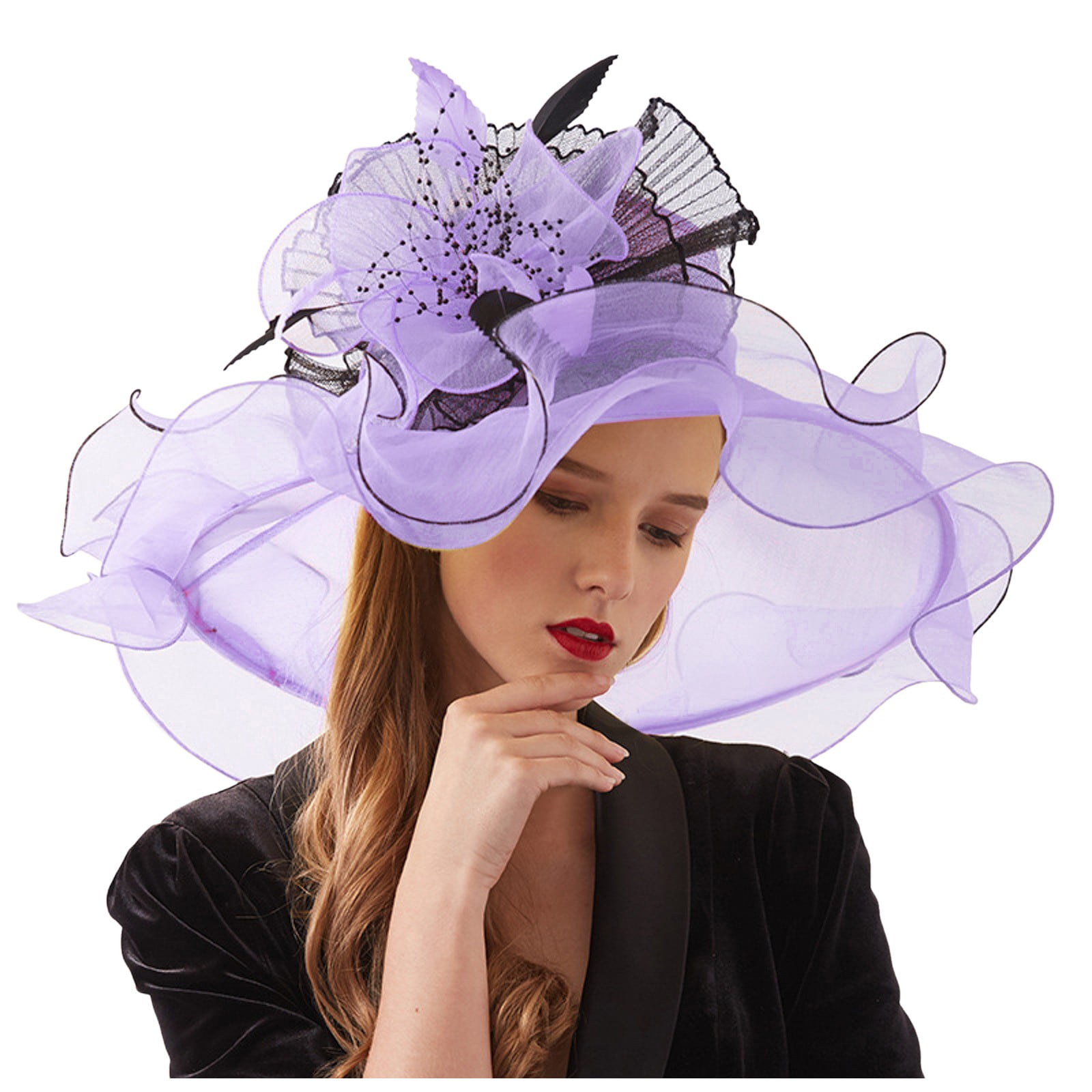 Purple occasion hat hot sale