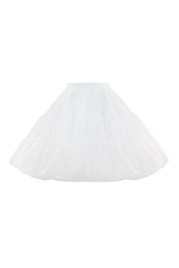 BYHONG Women Petticoat 2 Adjustable Skirt Lace Short Underskirt for Dress Skirts for Women White One Size