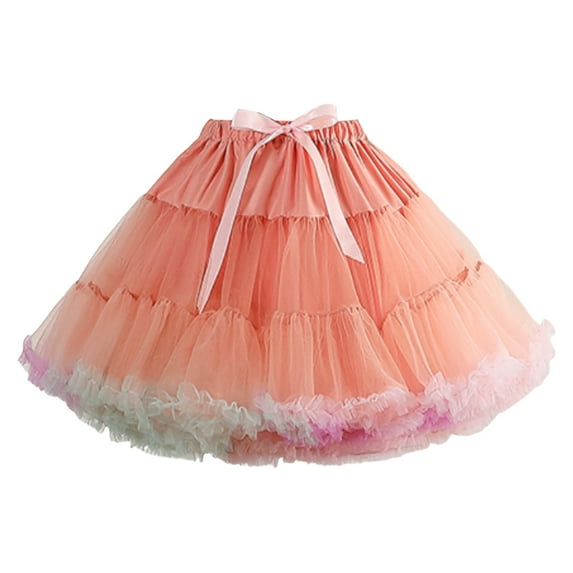 BYHONG Women Petticoat 2 Adjustable Skirt Lace Short Underskirt for Dress Skirts for Women Multicolour One Size