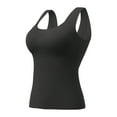 thumbnail image 1 of BYHONG Women Shapewear Seamless Body Workout O Neck Camisole Tops Black XL, 1 of 4