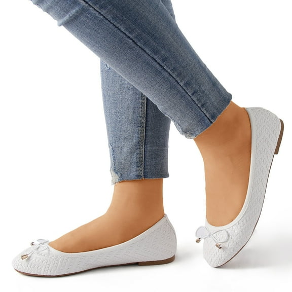 BYHONG Women Shoes Women on Shoes Womens Loafers Dress Shoes for Women Shoes Comfortable Casual Shoes for Women White 8