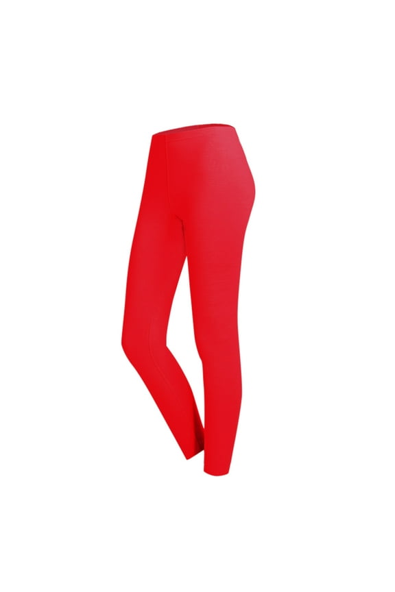 Women's Autumn and Winter Warm Leggings Solid Color Slim Cotton Wool Pants Line Pants Thermal Pants Womens trousers Red L