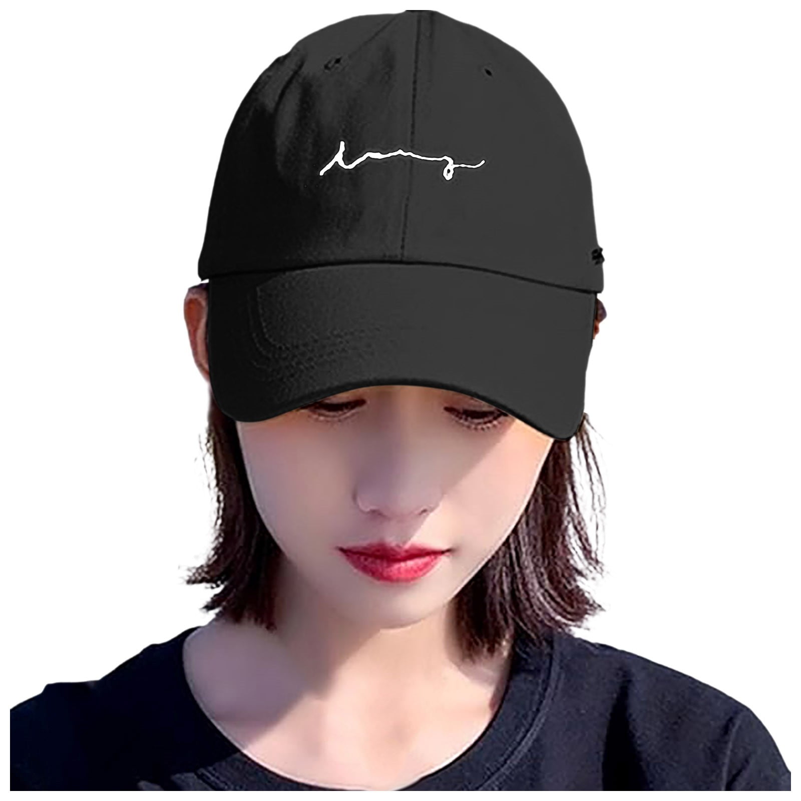 BYHONG Women s Basic Solid Color Retro Softtop Sunshade Baseball Cap Women s Caps Khaki One Size Walmart