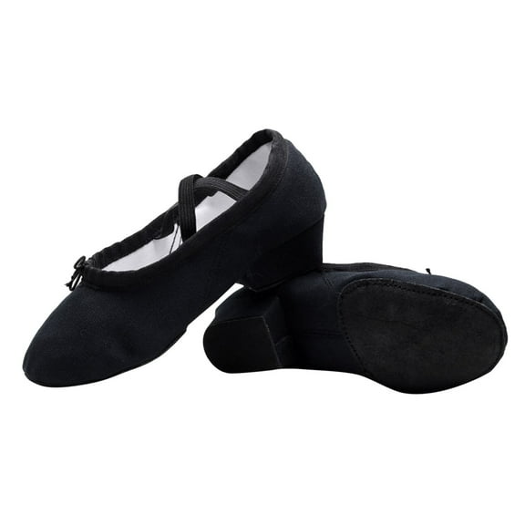 BYHONG Women's Canvas Dance Shoes Soft Soled Training Shoes Ballet Shoes Sandals Dance Casual Shoes Casual Shoes for Women Black 6.5