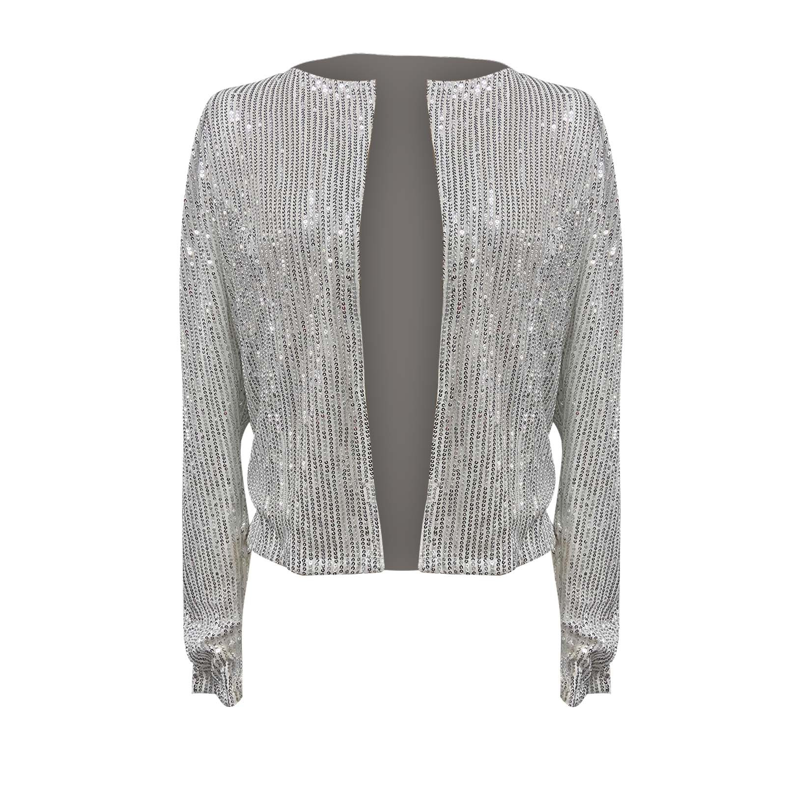 Silver short dressy jacket new arrivals
