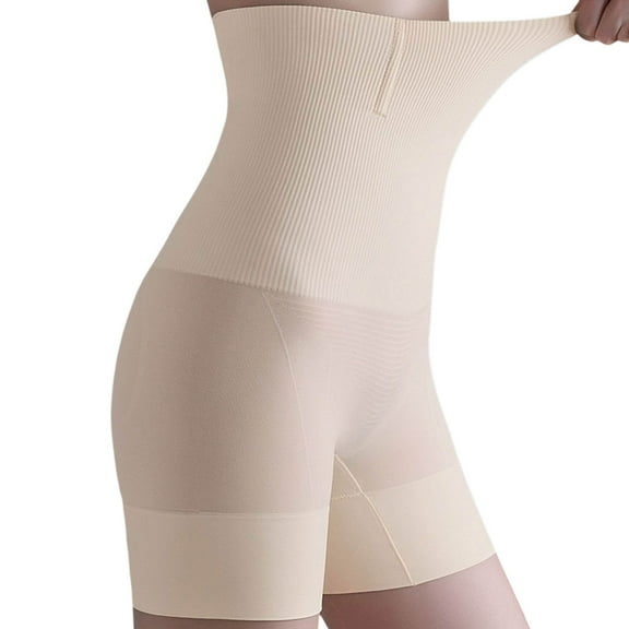 BYHONG Women's High Waist Body Shaping Panties Seamless Body Shaping Garments Leggings Beige L