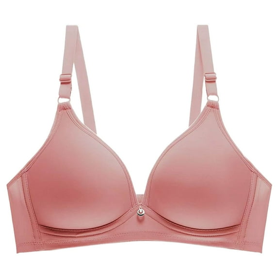 BYHONG Women's Push Up Wireless Bra Comfort Support No Underwire Bras Comfortable Wire Bralette Everyday Underwear Bars for Women Red 44