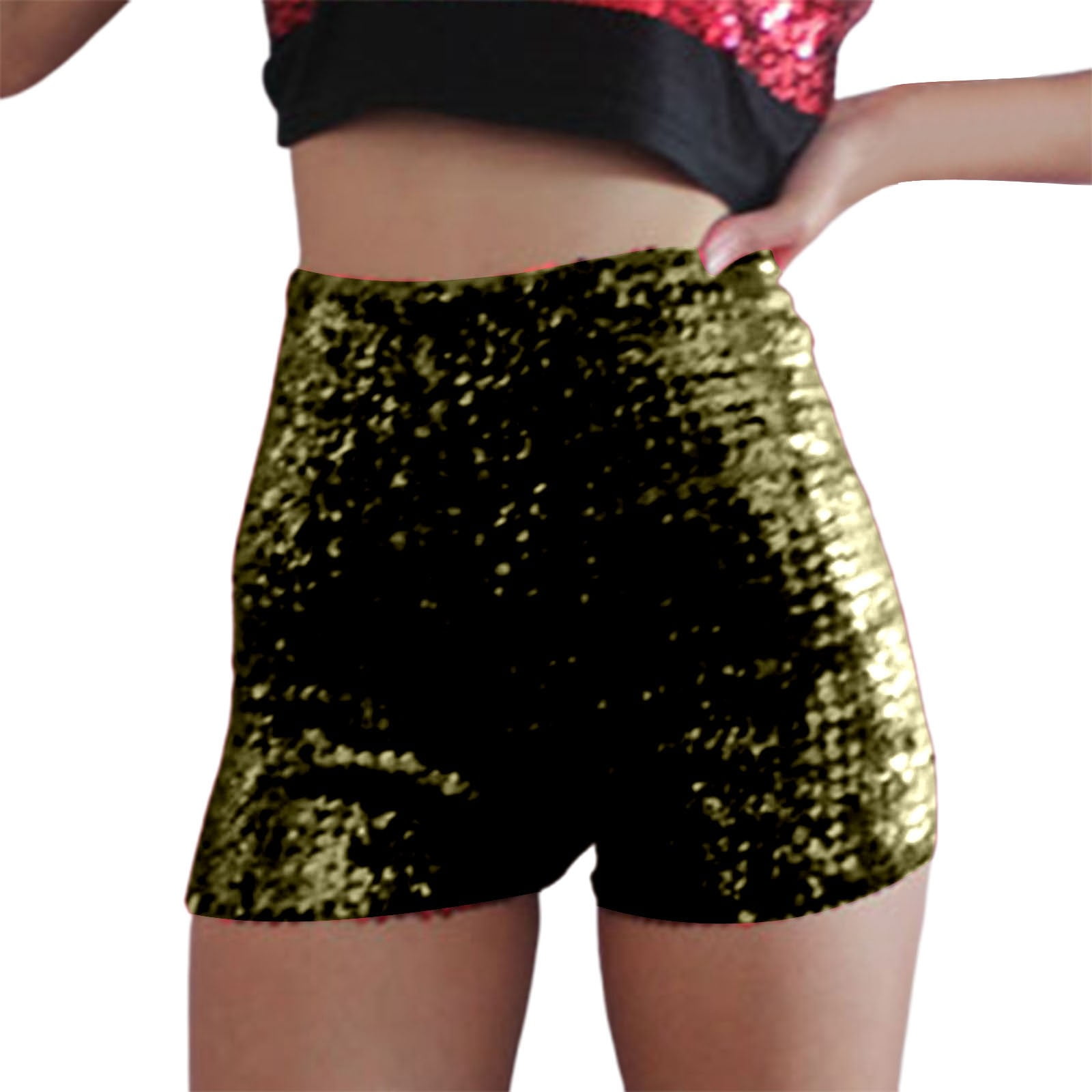 Shorts for women decorated with rhinestones