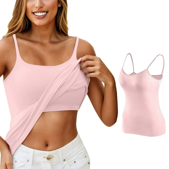 BYHONG Women's Suspender Tank Top Yoga Underwear Layer Stretchy Womens Blouses & Breathable Workout Vest Light Pink XXXL