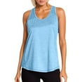 thumbnail image 1 of BYHONG Women’s Workout Blouse Racerback Tank Top for Women Mesh Yoga Shirt Blue XL, 1 of 6