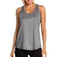 thumbnail image 1 of BYHONG Women’s Workout Blouse Racerback Tank Top for Women Mesh Yoga Shirt Grey L, 1 of 6