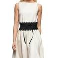 thumbnail image 1 of Bmisegm Womens Fashion Lace Dress Belt Hollow Out Belt Decorated Skinny Waist Belt Belts for Women Black One Size, 1 of 4