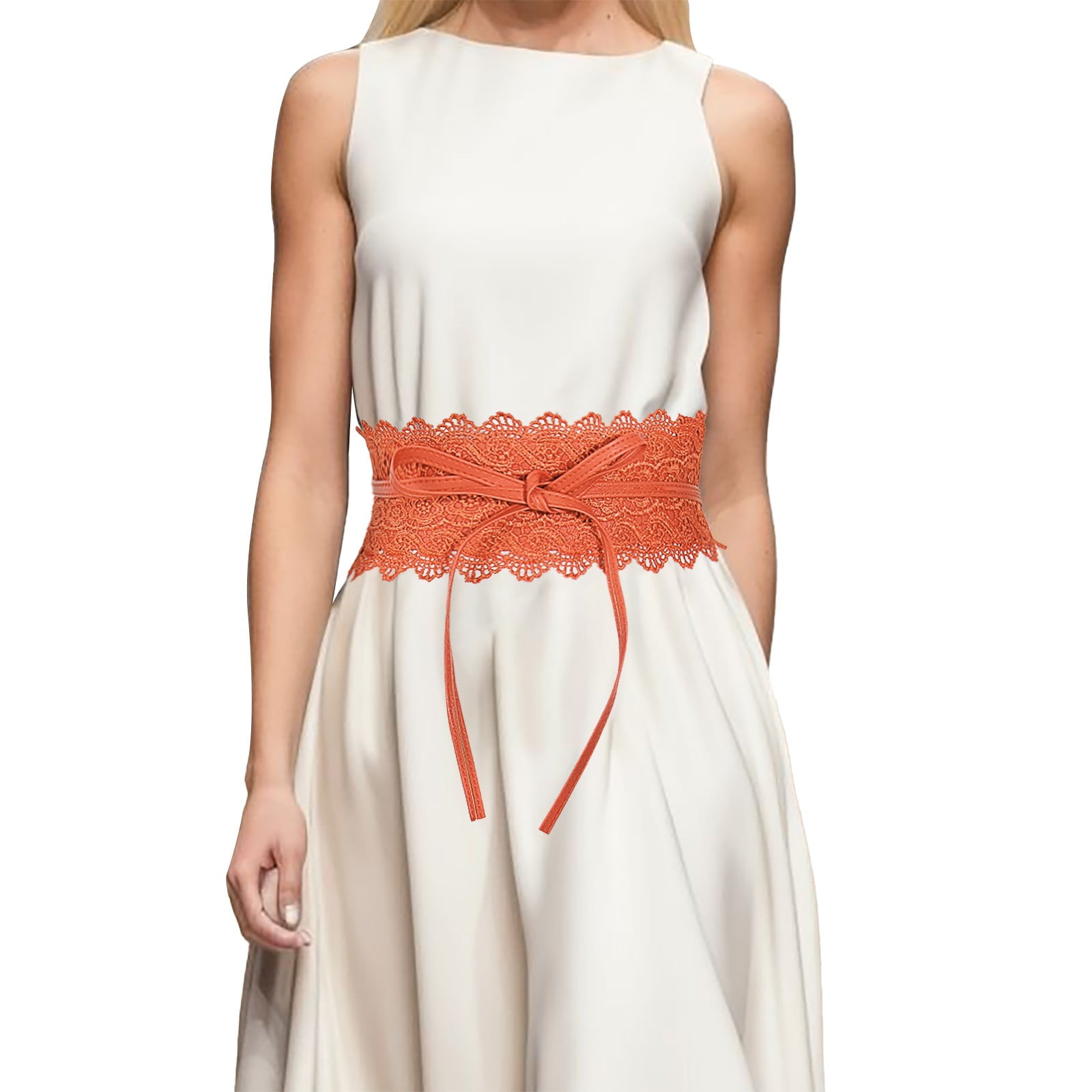 open lace back dress Dress Belt for Women main image 1