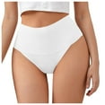 thumbnail image 1 of BYHONG Womens High Waisted Thongs Panties Lightweight Soft Stretch High Cut Underwear Women's&nbsp;Panties White XL, 1 of 4