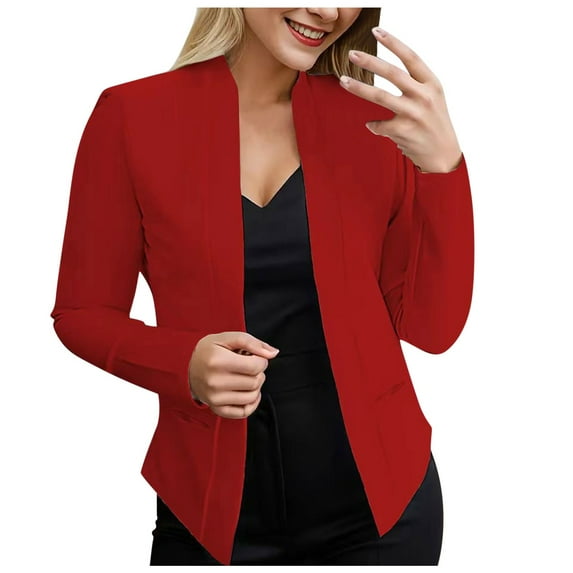 BYHONG Womens Ladies Cardigan Solid Long Sleeve Pocket Coat Outerwear Trench Coat Jackets for Women RD1 M