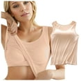 thumbnail image 1 of Bmisegm Womens Solid Tank Tops with Built in Padded Bra Basic Breathable Tank Tops Vest for Women Khaki M, 1 of 8