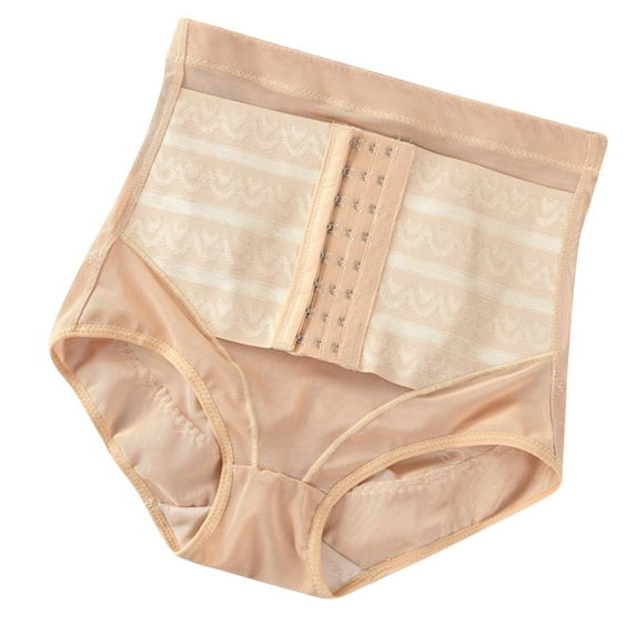 BYHONG Womens Thin High Waisted Shaping Waist Waist Waist Lifting Beauty Underwear Womens Panties Beige L