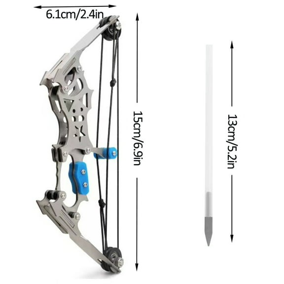 BYJCCAR Mini Bow & Arrow Set Portable for Outdoor Shooting Toy 6.9/7.5 Inch - Leisure Outdoor Toys