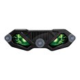 thumbnail image 1 of BYJKING Solar Devil LED Car Ornament, 6.02*1.89 IN Dynamic Dashboard Figure with Lighted Expression for Halloween Auto Decor and Gifts Green, 1 of 6