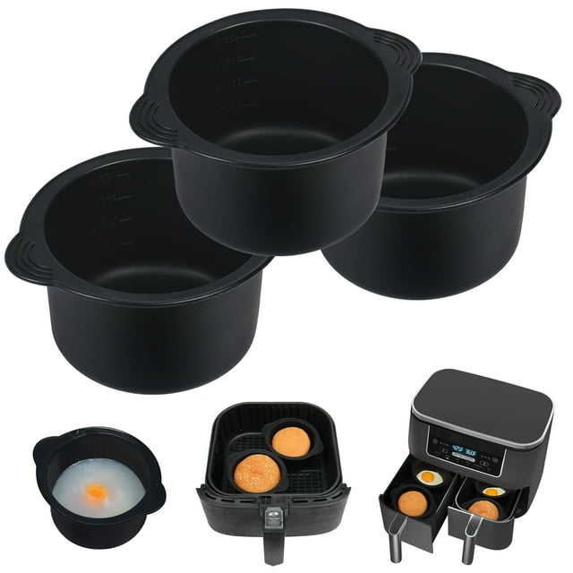 BYKITCHEN 3PCS Silicone Air Fryer Egg Moulds for Air Fryer Silicone