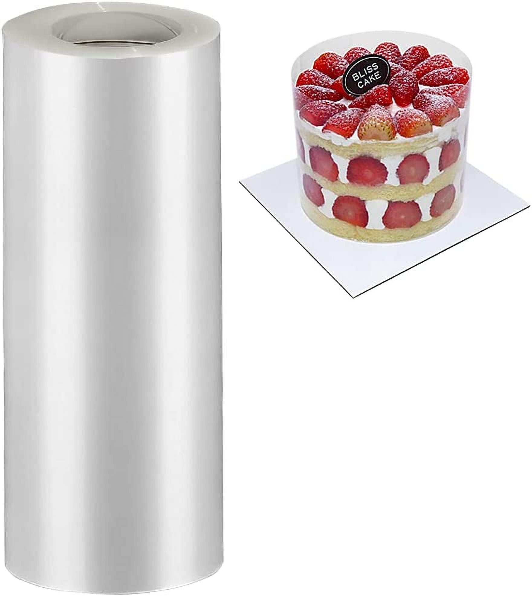  2 Pack Cake Collars 8 x 394 Inch, Clear Cake Rolls