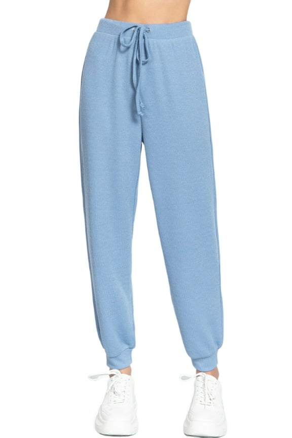 BYND AVG Womens Premium Knit Jogger Sweatpants with Drawstring Elastic Active Loungewear