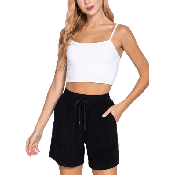 BYND AVG Womens Premium Terry Towelling Shorts with Drawstring