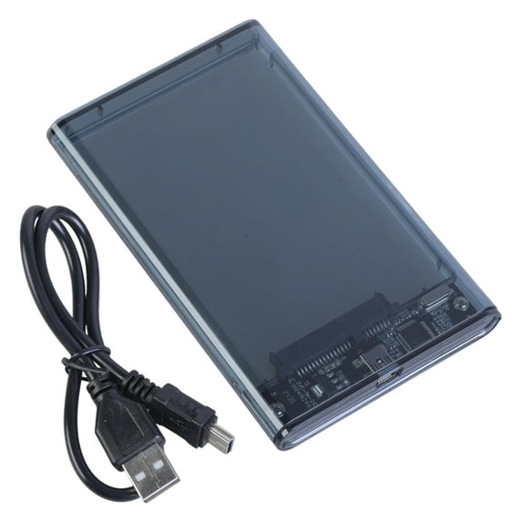BYNNIX 2.5Inch External Hard Drives Enclosure Case Gray Blue Not Need Tool Installation Compatible for Window Operate Systems