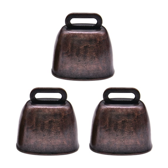 BYNNIX 3Pcs Cow Horse Sheep Grazing Copper Bells Durable Brass Bells for Farm Animals Cattles Goats Farm Loud Bronze Bell