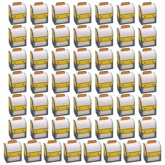 BYNNIX 50Pcs Beautiful Candy Boxes with Schoolbag Shape for Kids Fun Treat for Graduation Party