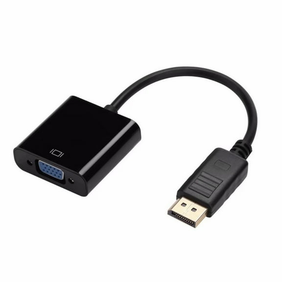 BYNNIX DisplayPort to VGA Adapter 1080P DisplayPort to VGA/HDTV Adapter for Computer Laptop Monitors Projectors HDTV