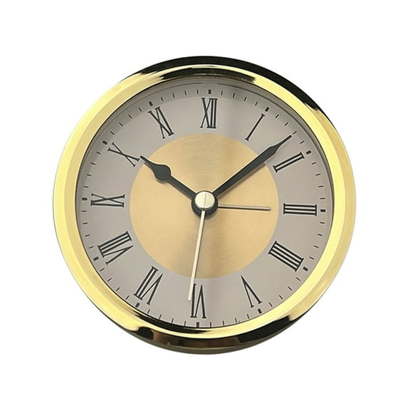 BYNNIX Elegant 3.5Inch Quartzs Alarm Clock Face Insert with Roman Numerals Clock Head Round Watch Insert for Craft Projects