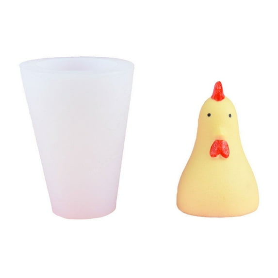 BYNNIX Epoxy Handmade Soap Mold Chicken Decor Candle Mold for DIY Decorations Making Soap Candle Melt Resin Clay Baking Mold