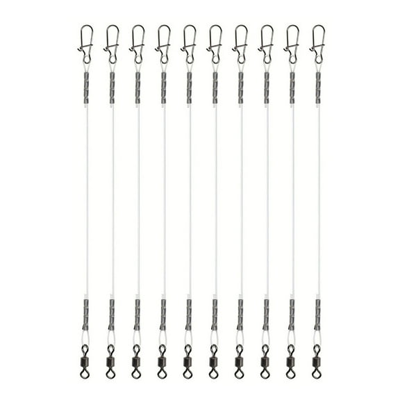 BYNNIX Fluorocarbon Leader Set, Fluorocarbon Fishing Leader Set with Swivels, Fluorocarbon Leader Line Set for Fishing