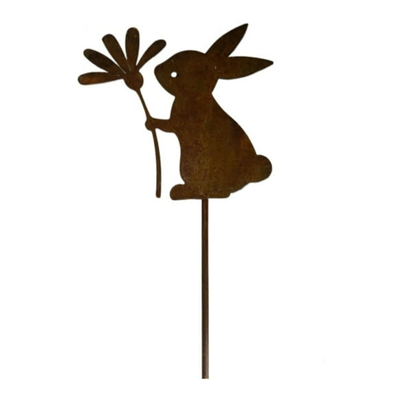 BYNNIX Metal Yard Stake,8'' Animal Sign Garden Ornaments for Spring Animal Art Decorations