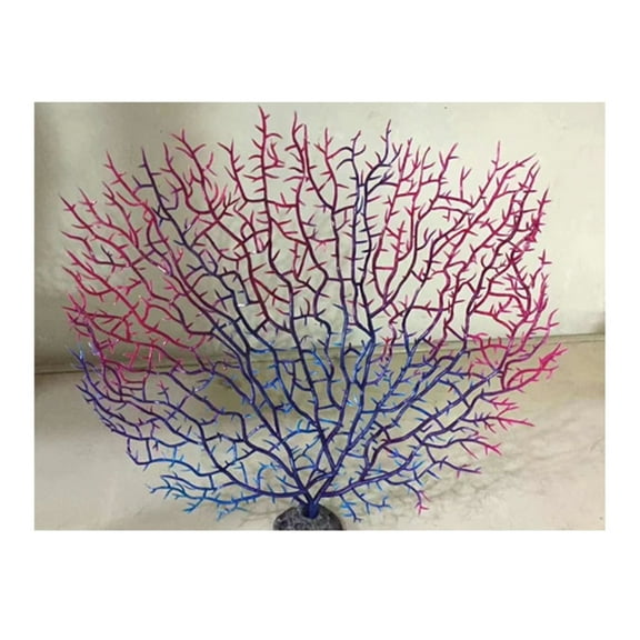 BYNNIX Sea Fan Coral Decorations Faux Coral Reef Décor Artificial Coral Branch Décor Aquariums Ornament Fish Tanks Landscape