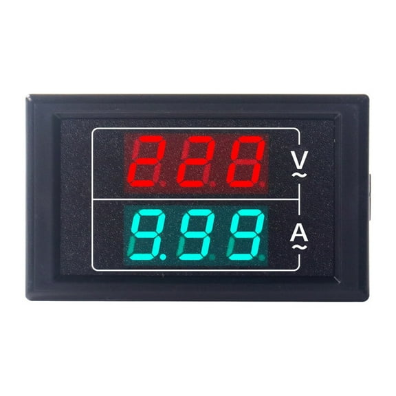 BYNNIX Voltmeter Ammeter Double Digital Display Voltages Current Meter Panel with Connection Wires Voltmeter Detector