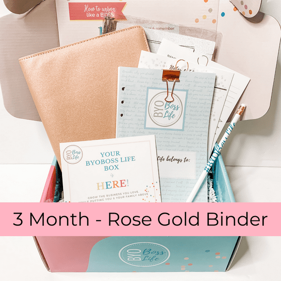 BYOBoss Life Planner System - 3 Month, Rose Gold