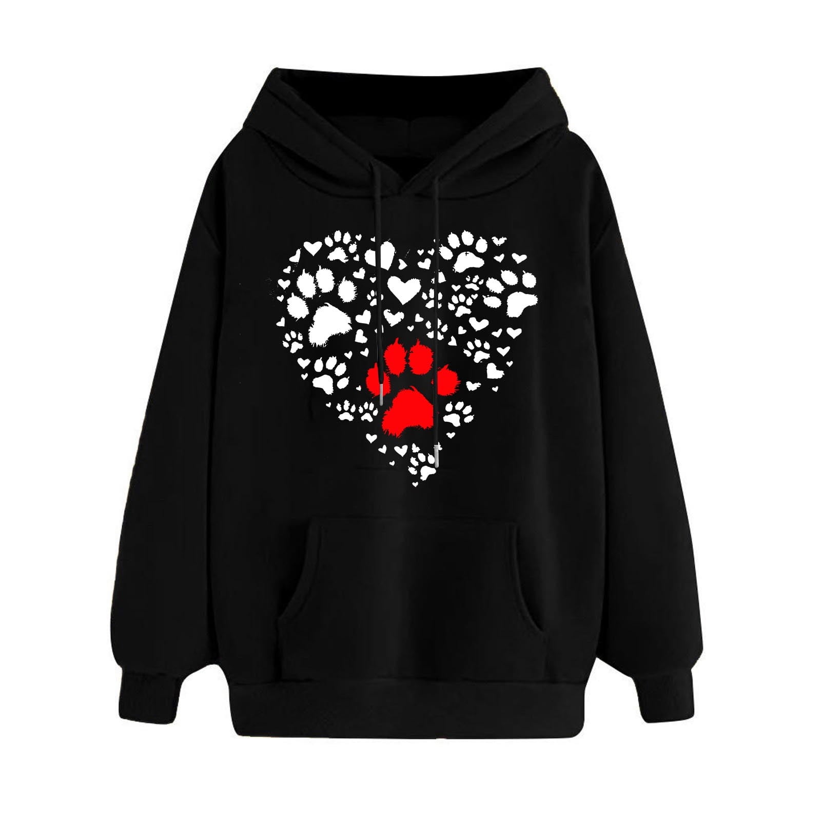 Simply Love Full Size Dog Paw Slogan Graphic Hoodie