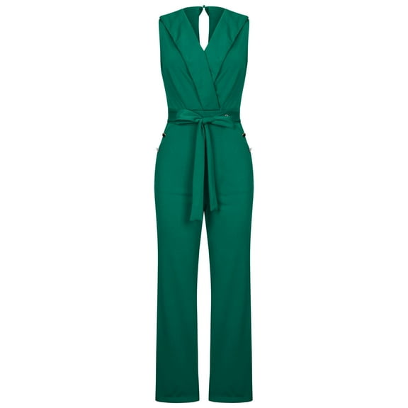 BYOIMUD Fashion Slimming Womens Bandage Solid Color Cold Shoulder Suspender Cami Pants Zipper Jumpsuit Women Tops