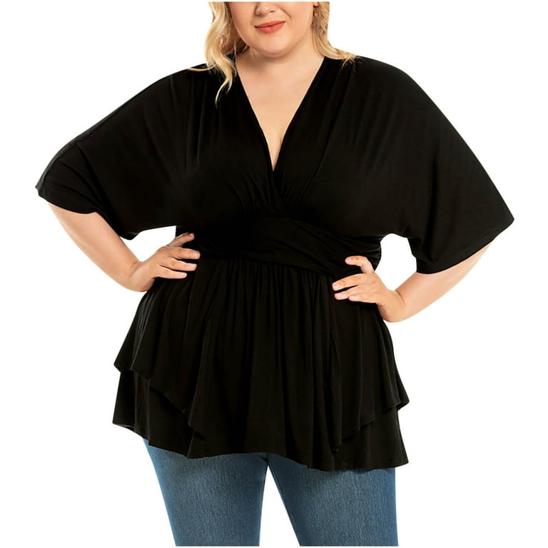 uxcell Women's Plus Size High Waist Sweetheart Cold Shoulder Peplum Top  2023 1X Black at  Women's Clothing store