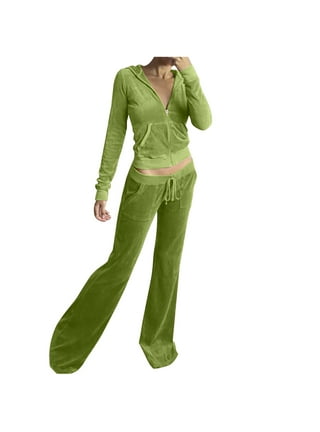 Green velvet tracksuit online